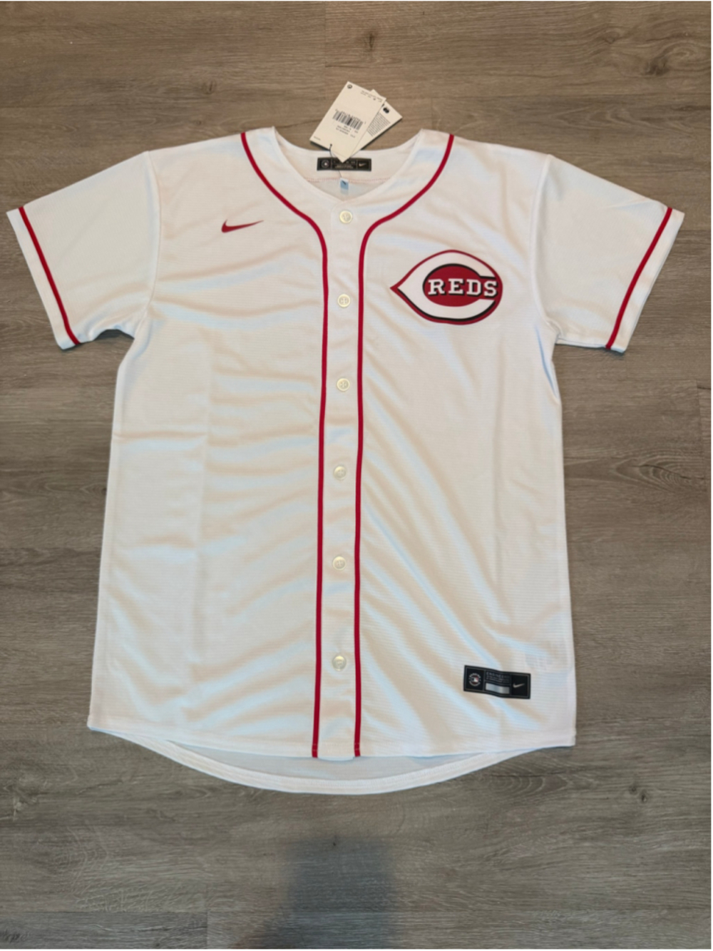 Boys Nike Cincinnati Reds Baseball Jersey White Red XL